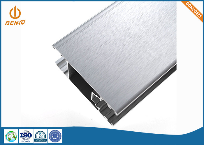 Paduan 6063 Profil Ekstrusi Aluminium Kustom Disikat Presisi Tinggi