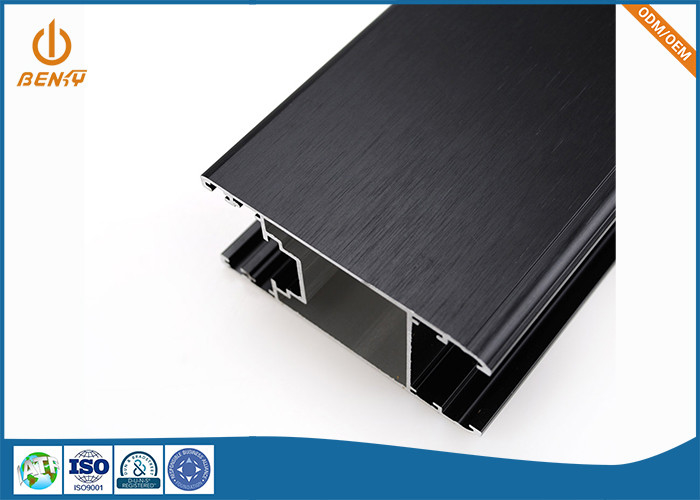 Paduan 6063 Profil Ekstrusi Aluminium Kustom Disikat Presisi Tinggi