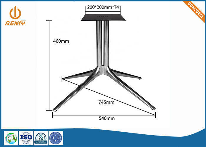 OEM Aluminium ADC12 Perabot Kantor Suku Cadang Meja Kopi Logam