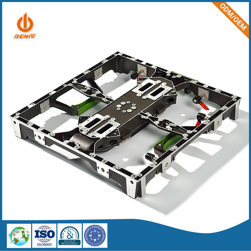 Die Casting Parts Rangka Dinding Panel Belakang Aluminium Indoor HD LED Tampilan Layar Backplane Alloy Gravity Cabinet